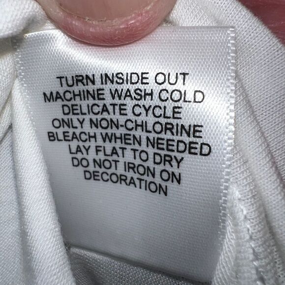 Juicy Couture Smiley Face V-Neck Tee in White (S) - Picture 8 of 8